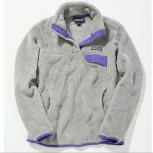 PATAGONIA | Re-Tool Snap-T Fleece Pullover Gray & Purple Women’s Size Medium